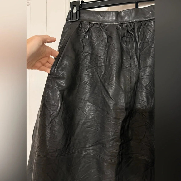 Zadig & Voltaire Joslin Cuir Froisse Leather Skirt - Picture 8 of 15